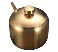 KAQNTUD Barattoli per Spezie per Cucine Moderne Design a Prova Perdite Manico con Accento Dorato Contenitore in Acciaio Inossidabile con Misurino Barattoli per Spezie Rifiniti per Cuochi