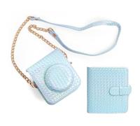 KAQNTUD Borsa a tracolla alla moda per fotocamera Mini12 Borsa a tracolla per fotografia per gli appassionati di viaggio e fotografia, Symphony Blu