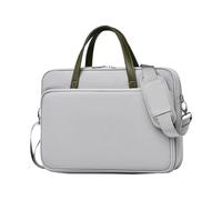 KAQNTUD Borsa resistente di trasporto del taccuino dell'acqua di durevolezza per il computer portatile a 14 pollici, borsa multipla dei messaggeri del compartimento per, grigio