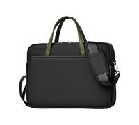 KAQNTUD Borsa resistente di trasporto del taccuino dell'acqua di durevolezza per il computer portatile a 14 pollici, borsa multipla dei messaggeri del compartimento per, Nero