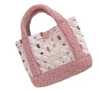 KAQNTUD Borsetta da donna con orso in stile cartone animato, con manico superiore, grande capacità, adatta per tutti i giorni, Piccolo Orso Felice, Taglia unica