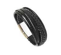 KAQNTUD Bracciale da uomo fatto a mano con chiusura magnetica in acciaio inox per una vestibilità sicura, ideale per coppie e uomini alla moda, As show