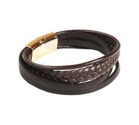 KAQNTUD Bracciale da uomo fatto a mano con chiusura magnetica in acciaio inox per una vestibilità sicura, ideale per coppie e uomini alla moda, As show