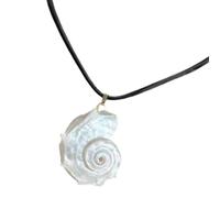 KAQNTUD Collana artigianale regolabile conchiglia/conchiglia naturale accento corda accento corda chiusura gioielli leggeri regalo collana corda unica, Misura unica, come descritto, come descritto