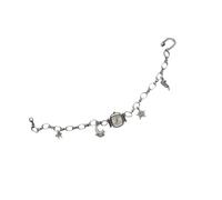 KAQNTUD Collana con orologio da tasca in lega industriale, catena con ingranaggi visibili, accessorio alla moda, regalo unico Steampunk per donne, bianco, misura unica