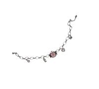 KAQNTUD Collana con orologio da tasca in lega industriale, catena con ingranaggi visibili, accessorio alla moda, regalo unico Steampunk per donne, A, misura unica