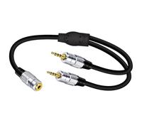 KAQNTUD Collegamento simultaneo dei doppi dispositivi dei connettori del separatore di DC3.5mm Y senza alimentazione elettrica per il film di musica