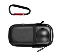 KAQNTUD Custodia da viaggio in PU per fotocamera a 360 gradi con struttura a prova di collisione e accesso rapido con chiusura a cerniera borsa da viaggio, Nero