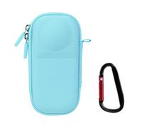 KAQNTUD Custodia da viaggio in PU per fotocamera a 360 gradi con struttura a prova di collisione e accesso rapido con chiusura a cerniera borsa da viaggio, Blu