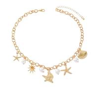 KAQNTUD Estati Vacanza Gioielli Set Shell Collana Pendente 5 Stili Moda Catena Impilabile Per Accessori Collana Alla Moda Per Le Donne, Misura unica, come descritto, come descritto