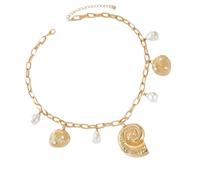 KAQNTUD Estati Vacanza Gioielli Set Shell Collana Pendente 5 Stili Moda Catena Impilabile Per Accessori Collana Alla Moda Per Le Donne, Misura unica, come descritto, come descritto