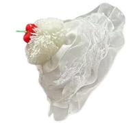 KAQNTUD Fascinator Clip per cappello in pizzo fatto a mano accessori per torta di compleanno per donne clip copricapo arte di compleanno