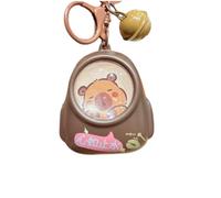 KAQNTUD Glowing Capybaras Zaino Fascino Del Fumetto Animale Luce Notturna Portachiavi In Miniatura LED Portachiavi Per Accessori, Il cuore è calmo, Taglia unica