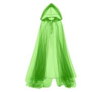 KAQNTUD Mantello con cappuccio trasparente lungo poncho scialle per eventi formali all'aperto spiaggia abito da sposa accessori moda donna mantelli con cappuccio traspiranti, Verde, 150 cm