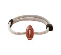 KAQNTUD Milans - Braccialetto multiuso regolabile in corda da 4 mm, accessorio alla moda per uomo con stile rugby in design semplice, As show