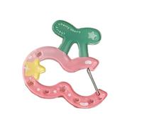 KAQNTUD Moderno moschettone portachiavi unisex alla moda acrilico frutta ritaglio arte supporto acrilico per chiavi zaino decorazione, Stella Hollow, Taglia unica