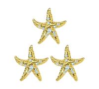 KAQNTUD Nauticals Inspire - Set di 3 ciondoli multicolore a forma di stella marina con conchiglie per creare collane e gioielli ispirati alla spiaggia, Misura unica, come descritto, come descritto