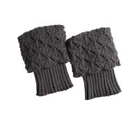 KAQNTUD Scaldamuscoli invernali in morbido acrilico coprigambe antiscivolo calzini termici traspiranti per le donne Indoor Outdoor Attività Wicking poliestere scaldapiedi, Grigio scuro, Taglia unica