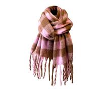 KAQNTUD Sciarpa calda ispessita Buone Sciarpe Lussuoso Lattice Fazzoletto da collo per uomini e donne con nappe Dettaglio Nappe Moda Avvolgere, A, Taglia unica
