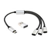 KAQNTUD USB C maschio portatile a 2/3 USB C femmina Splitter USB Y Splitter cavo di tipo C hub per dispositivi di tipo C maniglia da gioco