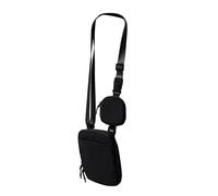 KAQNTUD Versatile borsa a tracolla per cellulare Pratiche tasche con cerniera Spallacci regolabili Adatto per uomini e donne. Borse a tracolla in nylon per le donne, Nero
