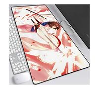 Kara no Kyoukai 800x 300mm Tappetino Mouse，Speed Gaming Mousepad， XXL Tappetino per mouse, 3mm Mouse Pad Antiscivolo Fondo in Gomma con Bordi Cuciti, B