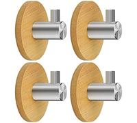 KARAA 4 ganci adesivi gancio da parete per il bagno, autoadesivo, gancio con 3 m strisce per cucina bagno (capacità massima fino a 2 kg)