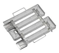 KARAA Generatore di Fumo Freddo, Affumicatore in Acciaio Inox in Forma di M V2A per Affumicare Cibi BBQ (22,5 x 17,5 x 4,5 cm) Ideale per L’affumicatura Fredda e Calda