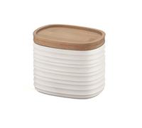 Fratelli Guzzini Tierra recipiente Ovale Bamboo, Plastica riciclata Bianco, Legno Fratelli Guzzini