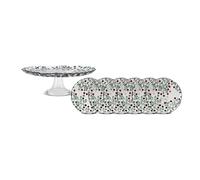 Karaca Berry - Set da dessert in vetro, 7 pezzi, colore: Marrone