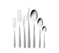Karaca Boreas Set di posate in acciaio inox 18/10 per 12 persone, moderne, argento Luxe, forchette e cucchiai, set di posate antiruggine, lavabili in lavastoviglie, per cibo elegante (Cutlery Set)