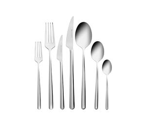 Karaca Boreas Set di posate in acciaio inox 18/10 per 12 persone, moderne, argento Luxe, forchette e cucchiai, set di posate antiruggine, lavabili in lavastoviglie, per cibo elegante (Cutlery Set)