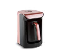 Karaca Hatır Köz - Macchina da caffè turco, capacità 300 ml, prepara 5 tazze di caffè turco, spegnimento automatico e controllo della temperatura, sapore di carbone autentico, 535 W, oro rosa
