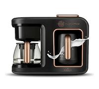 KARACA Hatır Plus Mod 5 in 1, 750 ml, Macchina da Caffè Turco e Filtro Black Copper, per Caffè, Tè, Latte, 1385 W, 5 + 5 Tazze
