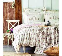 Karaca Home Set copripiumino matrimoniale Alfia Powder 100% cotone, copripiumino 200 x 220 cm, lenzuolo sopra 240 x 260 cm, federa 50 x 70 cm, set copripiumino matrimoniale per due persone