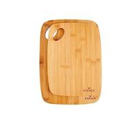 Karaca Karya - Set di 2 taglieri in bambù, taglieri da cucina, in legno, con manico, pratici e facili da pulire, per la cucina