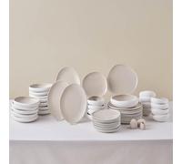 Karaca New Cupid - Set di stoviglie in gres porcellanato per 12 persone, per lavastoviglie e congelatore, collezione Earth