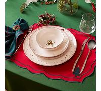 Karaca New Year 23 Nordic Joy 24 Piece 6 Person Dinner Set, Piatti per la cena, ciotole per la pasta, piatti laterali, ciotole per la zuppa, Design unico, Set di stoviglie per la cena quotidiana e speciale