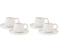 KARACA Tazza da caffè Saturn per 2 persone, tazze da tè, in porcellana, per caffè, tè, latte, set da caffè espresso turco, turco, design elegante e pratico, tazza da caffè tradizionale.