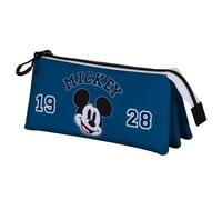 Disney Topolino Class-Astuccio Triplo, Blu, 23 x 11 cm