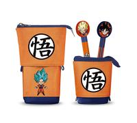 Karactermania Dragon Ball Super-Astuccio Cute + 2 Penne Gel Cancellabili, Arancione, 11,5 x 17 cm