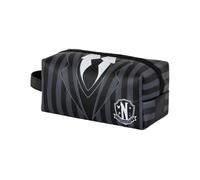 Wednesday Mercoledì Uniform-Borsa da Toilette da Viaggio Brick Plus, Nero, 25 x 12 cm