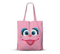 KARACTERMANIA Unisex Sesame Street Bag FAN Shopping Bag Face, Abby Cadabby Pink, Taglia unica
