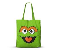 Karactermania Sesame Street Oscar il Brontolone Face-Borsa della Spesa Shopping FAN, Verde, 33 x 40 cm, Capacità 8 L