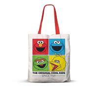 Karactermania Sesame Street Cool-Borsa della Spesa Shopping FAN, Bianco, 33 x 40 cm, Capacità 8 L