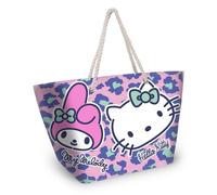 Karactermania - Borsa da spiaggia con manici e chiusura a cerniera. Hello Kitty Safari