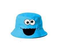 Sesame Street Cookie Monster Face-Cappello alla Pescatora per Bambini, Blu, 25 x 15 cm