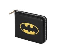 KARACTERMANIA DC Comics Batman Bat-Portafoglio Man zip, Nero 12 x 10 cm