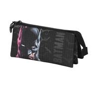 Karactermania Batman Face-Astuccio Triplo, Nero, 23 x 11 cm