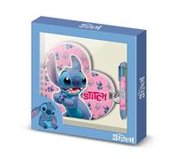 Disney Lilo e Stitch Surprise-Confezione con Diario Cuore + Penna 6 Colori, Blu